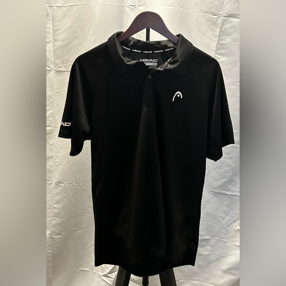 Head polo shirt, black, size L